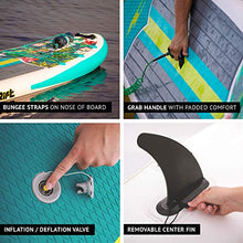 Load image into Gallery viewer, Drift 11'6" Inflatable Stand Up Paddle Board, SUP with Accessories | Coiled Leash, Pump, Lightweight Paddle, Fin &amp; Backpack Travel Bag (Native)
