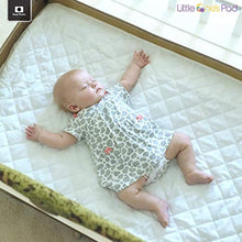 Load image into Gallery viewer, Little One's Pad Pack N Play Crib Mattress Cover - 27" X 39" - Fits Most Baby Portable Cribs, Play Yards and Foldable Mattresses - Waterproof, Dryer Safe - Comfy and Soft Fitted Crib Protector
