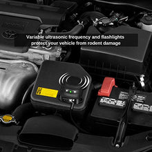Load image into Gallery viewer, Loraffe Under Hood Rodent Ultrasonic Rat Repellent Mice Deterrent with Ultrasound and LED Flashlights, for 12V 24V Vehicle Auto Garage Pest Control, Keep Animal from Chewing Car Wiring

