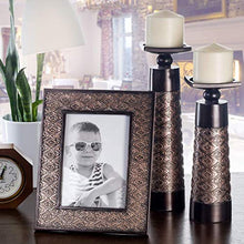 Load image into Gallery viewer, Creative Scents Dublin Set of 2 Candle Holders and Matching 5 X 7 Picture Frame - Home Decor Centerpiece for Fireplace, Desktop, Living or Dining Room Table, Coffee Table Mantle Decor (Coffee Brown)
