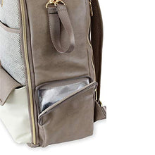 Load image into Gallery viewer, Itzy Ritzy Diaper Bag Backpack – Large Capacity Boss Backpack Diaper Bag Featuring Bottle Pockets, Changing Pad, Stroller Clips and Comfortable Backpack Straps, Vanilla Latte
