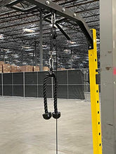 Load image into Gallery viewer, HulkFit Cable Pulley System with Tricep Rope, Loading Pin, 3 Carabiners and Two Hanging Straps
