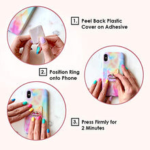 Load image into Gallery viewer, Velvet Caviar Cell Phone Ring Holder - Finger Ring &amp; Stand - Improves Phone Grip Compatible with iPhone, Galaxy and Most Cases (Except Silicone/Leather) - Blue Opal Marble
