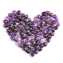 Load image into Gallery viewer, Jovivi Healing Crystal Natural Amethyst Love Heart Stones Bulk Pocket Worry Stone Gemstone Therapy Chakra Balancing Reiki Yoga Meditation Home Decoration, 0.6",Pack of 30
