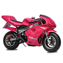 Load image into Gallery viewer, Fit Right 2020 Mini Gas Pocket Bike 02 On 40cc 4 Stroke, Support Up to 165 lbs, EPA Approved, Perfect Mini Pocket Bike for Kids (Pink)
