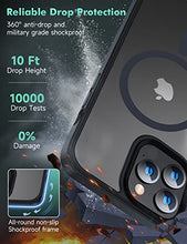 Load image into Gallery viewer, Mgnaooi Magnetic Case for iPhone 14 Pro Max Case [MIL-Grade Drop Tested &amp; Compatible with MagSafe] Translucent Matte Back with Aluminum Alloy Keys, Anti-Fingerprint Anti-Scratch 6.7 Inch, Black
