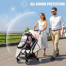 Load image into Gallery viewer, Stroller Rain Cover,Universal Stroller Accessory,Waterproof, Windproof Protection,Protect from Dust Snow,Baby Travel Weather Shield
