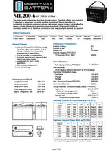 Load image into Gallery viewer, Mighty Max Battery 6V 200AH SLA Battery Replaces Camper Golf Cart RV Boat Solar Wind Brand Product
