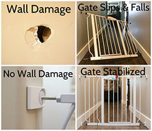 Load image into Gallery viewer, Wall Nanny - Baby Gate Wall Protector (Made in USA) Protect Walls &amp; Doorways from Pet &amp; Dog Gates - for Child Pressure Mounted Stair Safety Gate - No Safety Hazard on Bottom Spindles - Saver
