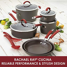 Load image into Gallery viewer, Rachael Ray 87633 Cucina Hard Anodized Nonstick Frying Pan Set / Fry Pan Set / Hard Anodized Skillet Set - 9.25 Inch and 11.5 Inch, Gray
