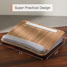 Load image into Gallery viewer, HUANUO Lap Laptop Desk - Portable Lap Desk with Pillow Cushion, Fits up to 15.6 inch Laptop, with Anti-Slip Strip &amp; Storage Function for Home Office Students Use as Computer Laptop Stand, Book Tablet
