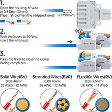 Load image into Gallery viewer, GKEEMARS 10 Pcs Lever Wire Nut Connectors, Quick Wiring Cable Connector Push-in Conductor Terminal Block (2 in 6 Out)
