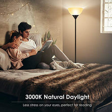 Load image into Gallery viewer, Floor Lamp - Standing Lamp, 9W LED Floor Lamp, Energy Saving &amp; 50,000hrs Long Lifespan, 3000K Warm White, Eye-Caring, Torchiere Floor Lamps for Bedroom, Living Room, Office, Reading, Black Floor Lamps

