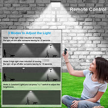 Load image into Gallery viewer, Solar Lights Outdoor with Remote,Aqonsie 180° Adjustable 56LED Solar Flood Light, Wireless Security Motion Sensor Lights Outdoor with 3 Lighting Modes for Backyard,Gutter,Garden,Front Door 4 Pack
