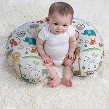 Load image into Gallery viewer, Boppy Original Nursing Pillow &amp; Positioner, Neutral Jungle Colors, Cotton Blend Fabric with Allover Fashion, Multi
