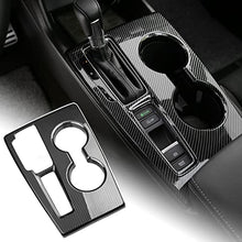 Load image into Gallery viewer, CKE for 11th Gen Civic Armrest Gear Panel Cover Trim Center Consoles Gear Shift Knob Interior Decoration Sticker for Honda Civic 2022 Sedan Hatchback Accessories with CVT - Carbon Fiber Style
