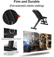 Load image into Gallery viewer, Yoleo Adjustable Weight Bench - Utility Weight Benches for Full Body Workout, Foldable Flat/Incline/Decline FID Bench Press for Home Gym
