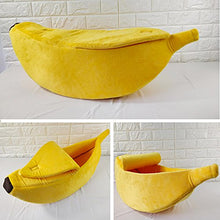 Load image into Gallery viewer, · Petgrow · Banana Cat Bed Cave Extra Large Size, Pet Bed Sofa Soft Cat Cuddle Bed House, Lovely Pet Supplies for Rabbits Small Dogs Cats Kittens Bed, Yellow
