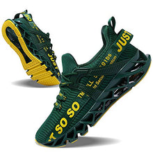 Load image into Gallery viewer, JSLEAP Sneakers Men Fashion Casual Monochrome Running Sports Slip Shock Absorption Running Walking Shoes Dark Green,US 11
