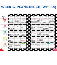 Load image into Gallery viewer, Schoolgirl Style Black, White and Stylish Teacher Planner—Undated Weekly/Monthly Lesson Plan Book and Record Organizer for Classroom or Homeschool (8 inches x 11 inches), multi (105029)

