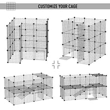 Load image into Gallery viewer, PawHut 36 Panel Pet Playpen Small Animal Cage Metal Wire Indoor Outdoor Portable
