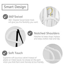 Load image into Gallery viewer, MIZGI Premium Velvet Hangers Pack 50 Pcs Heavyduty - Non Slip Slimline - Velvet Suit Hangers White - Gold Hooks,Space Saving Clothes Hangers (White) … …
