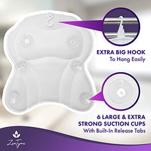 Load image into Gallery viewer, Bath Pillow Luxury Bathtub Pillow, Ergonomic Bath Pillows for Tub Neck and Back Support, Bath Tub Pillow Rest 3D Air Mesh Breathable Bath Accessories for Women &amp; Men, Spa Pillow, Powerful Suction Cups
