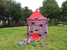 Load image into Gallery viewer, Kiddey Knight's Castle Kids Play Tent -Indoor &amp; Outdoor Children's Playhouse -- Durable &amp; Portable with Free Carrying Bag – “Bonus” Shield and Sword Set - Makes for Boys &amp; Girls

