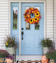 Load image into Gallery viewer, Tiny Land 24 Inches-Fall-Wreath for Front-Door-Decor Gift Box Included - Handcrafted Rattan Base - for Autumn &amp; Thanksgiving Day
