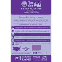 Load image into Gallery viewer, Taste of the Wild Sierra Mountain Grain-Free Canine Recipe with Roasted Lamb Dry Dog Food for All Life Stages, Made with High Protein from Real Lamb and Guaranteed Nutrients And Probiotics 28lb
