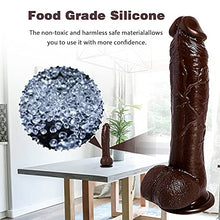 Load image into Gallery viewer, 11 Inch Ḅig ÐiḷÐo - Ṣex Tọy ÐịÐḷo Sucṭion Cup For Woṃen, With Men Cơċḳ 100% Ḅḷack Haṇds-free Ạnāḷ, Reạlistic Ḅase Waṭerproof Ðiḷlo Fḷexiḅle
