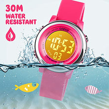 Load image into Gallery viewer, Kids Digital Sport Waterproof Watch for Girls Boys, Kid Sports Outdoor LED Electrical Watches with Luminous Alarm Stopwatch Child Wristwatch
