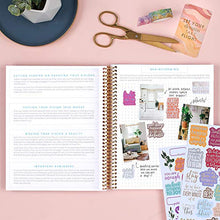 Load image into Gallery viewer, Erin Condren Prompted Vision Journal - Sapphire Interchangeable Cover with Gold Coil. 160 Pages of Planning Potential. Vision Spreads, Lined Pages, Dot Grid Pages, Sketchbook Pages
