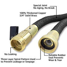 Load image into Gallery viewer, NGreen Garden Hose Flexible and Expandable - Collapsible Water Hose with Solid Brass Fittings and Spray Nozzle, Lightweight Retractable Leakproof Durable Gardening Hose Easy Storage Kink Free(25FT)
