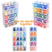 Load image into Gallery viewer, New brothread - 15 Options - 8 Snap Spools of 1000m Each Polyester Embroidery Machine Thread with Clear Plastic Storage Box for Embroidery &amp; Quilting - Different Brown
