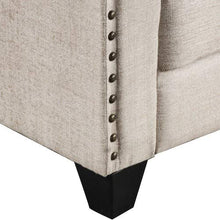 Load image into Gallery viewer, 3 Piece Sectional Sofa Set Couch Sets for Living Room with Sofa Loveseat Armchair, Living Room Furniture Sofa Set with nailhead 3 Seats Loveseat Single Chair Sectional Set 3PCS Living Room Set (Beige)
