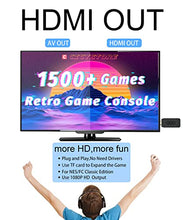 Load image into Gallery viewer, CICYSTORE Retro Game Console with 1500 Retro Video Games, HDMI HD Output NES Retro Game Console Wireless, Old Arcade Plug and Play Video Games Console is an Gift Choice for Children and Adults
