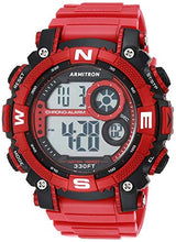 Load image into Gallery viewer, Armitron Sport Men's 40/8284RDBK Digital Chronograph Matte Red Resin Strap Watch
