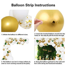 Load image into Gallery viewer, RUBFAC 146pcs White Balloon Garland Arch Kit, White Gold and Gold Confetti Balloons with Tools for Shower, Wedding, Birthday, Graduation Anniversary Background Decorations
