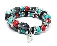 Load image into Gallery viewer, Southwest Bangle Bracelet Turquoise Jewelry Red and Blue
