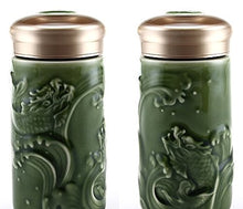 Load image into Gallery viewer, Linn's Arts/Acera Liven乾唐軒活瓷 Live Porcelain Tourmaline Anion Travel Mug Series (Elite - Green)
