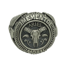 Load image into Gallery viewer, Aries Skull Zodiac Sign Sterling Silver 925 Biker MenS Ring Masonic
