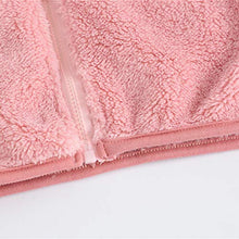 Load image into Gallery viewer, Baby Boy Girl Cute Ear Hoodie Cashmere Cardigan Coat Winter Thick Warm Plush Sweater Outerwear Kids Fleece Jacket (Pink, 18-24 Months)
