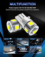 Load image into Gallery viewer, Marsauto 194 LED Light Bulb 6000K 168 T10 2825 5SMD LED Replacement Bulbs for Car Dome Map Door Courtesy License Plate Lights (Pack of 10)
