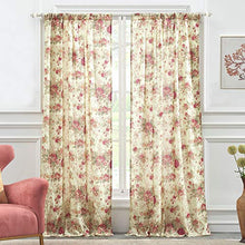 Load image into Gallery viewer, Greenland Home Antique Rose Curtain Panel Pair, 84 x 84 inches, Multi Color
