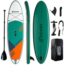Load image into Gallery viewer, EGGORY Inflatable Stand Up Paddle Board,10'6"x 32"x 6" | SUP Surfboard with Premium SUP Accessories &amp; Backpack, Adj Paddle, Pump, Leash, Valve Adjuster | Youth &amp; Adult Surfing Boat
