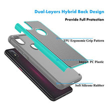 Load image into Gallery viewer, Njjex for T-Mobile Revvl 4 Case, TCL Revvl 4 Case, [Nveins] Hybrid Dual Layers Hard Plastic Back + Soft Silicone Rubber Armor Defender Shockproof Slim Cute Phone Cover for T-Mobile Revvl 4 [Turquoise]
