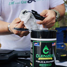 Load image into Gallery viewer, Clenzoil Field &amp; Range Saturated Gun Oil Wipes | Multi-Purpose [ CLP] Cleaner, Lubricant, &amp; Protectant | Approx. 50 (5" x7") One-Step Gun Cleaning Oil &amp; Lubricant Field Wipes
