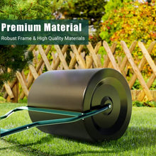 Load image into Gallery viewer, ARNOT Lawn Roller, Heavy-Duty Garden Drum Roller Push/Tow Behind Water/Sand Filled Roller for Park, Garden, Yard, Ball Field, 16x20-Inch, Black, 60L/ 16 Gallons
