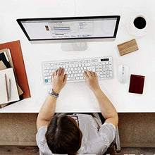 Load image into Gallery viewer, Wireless Keyboard and Mouse Combo,【Full Size Chiclet Keyboard,Long Battery Life】 RECCAZR Ultra Thin 2.4G Cordless Optical Wireless Mouse and Keyboard Set with Nano USB Receiver (White)
